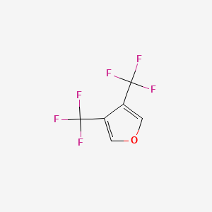 molecular formula C6H2F6O B14760740 Furan, 3,4-bis(trifluoromethyl)- CAS No. 878-82-0