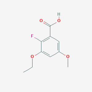 molecular formula C10H11FO4 B14760855 3-Ethoxy-2-fluoro-5-methoxybenzoic acid 