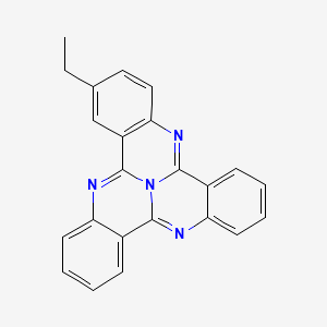 molecular formula C23H16N4 B14761012 Tricycloquinazoline, 3-ethyl- CAS No. 313-93-9
