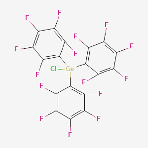 molecular formula C18ClF15Ge B14761038 Chloro[tris(pentafluorophenyl)]germane CAS No. 1259-89-8