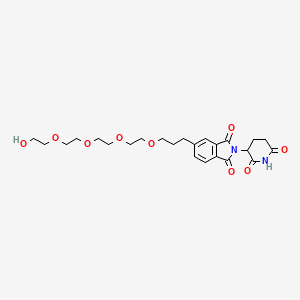 molecular formula C24H32N2O9 B14761120 Thalidomide-5'-C3-PEG4-OH 