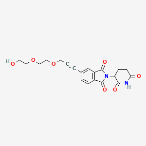 molecular formula C20H20N2O7 B14761150 Thalidomide-5'-propargyl-PEG2-OH 