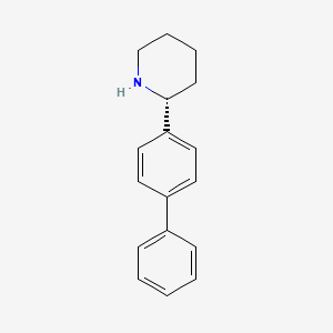 molecular formula C17H19N B14761171 (2R)-2-biphenyl-4-ylpiperidine 