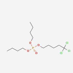 molecular formula C13H26Cl3O4P B14761197 Dibutyl trichloropentyl phosphate CAS No. 814-32-4