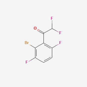 molecular formula C8H3BrF4O B14761243 1-(2-Bromo-3,6-difluorophenyl)-2,2-difluoroethanone 