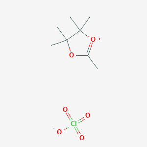 molecular formula C8H15ClO6 B14761346 2,4,4,5,5-Pentamethyl-4,5-dihydro-1,3-dioxol-1-ium perchlorate CAS No. 1724-66-9