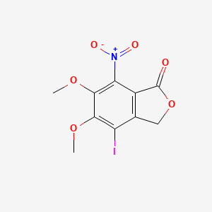 molecular formula C10H8INO6 B14761347 4-Iodo-5,6-dimethoxy-7-nitro-2-benzofuran-1(3H)-one CAS No. 839-55-4