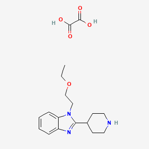 molecular formula C18H25N3O5 B14761384 1-(2-Ethoxyethyl)-2-(4-piperidinyl)-1H-benzimidazole oxalate 
