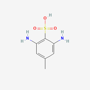 molecular formula C7H10N2O3S B14761421 2,6-Diamino-4-methylbenzenesulfonic acid CAS No. 128-55-2