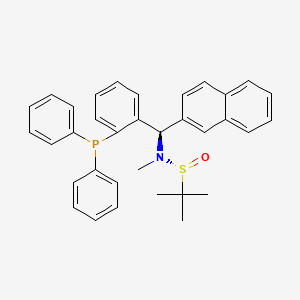 molecular formula C34H34NOPS B14761424 [S(R)]-N-[(R)-[2-(Diphenylphosphino)phenyl](2-naphthalenyl)methyl]-N,2-dimethyl-2-propanesulfinamide 