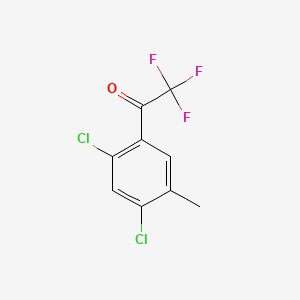 molecular formula C9H5Cl2F3O B14761432 1-(2,4-Dichloro-5-methylphenyl)-2,2,2-trifluoroethanone 