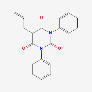 molecular formula C19H16N2O3 B14761447 Barbituric acid, 5-allyl-1,3-diphenyl- CAS No. 743-45-3