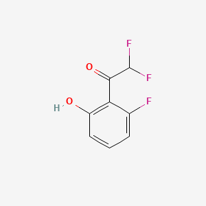 molecular formula C8H5F3O2 B14761490 2,2-Difluoro-1-(2-fluoro-6-hydroxyphenyl)ethanone 