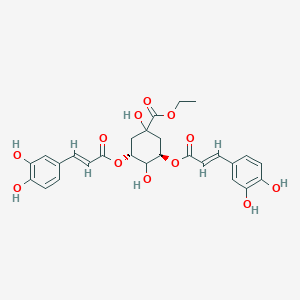 molecular formula C27H28O12 B14761524 Ethyl 3,5-di-O-caffeoylquinate 