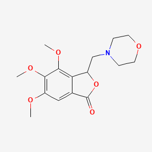 molecular formula C16H21NO6 B14761555 4,5,6-Trimethoxy-3-[(morpholin-4-yl)methyl]-2-benzofuran-1(3H)-one CAS No. 901-77-9