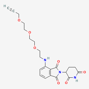 molecular formula C22H25N3O7 B14761591 Pomalidomide-PEG3-propargyl 