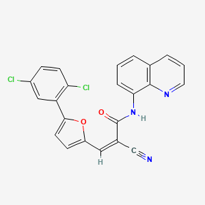 molecular formula C23H13Cl2N3O2 B14761603 (2Z)-2-cyano-3-[5-(2,5-dichlorophenyl)furan-2-yl]-N-(quinolin-8-yl)prop-2-enamide 