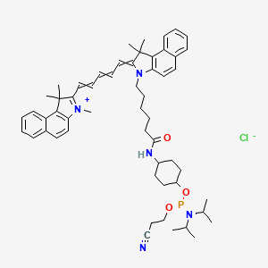 molecular formula C55H71ClN5O3P B14761627 Cyanine5.5 phosphoramidite, 5'-terminal 