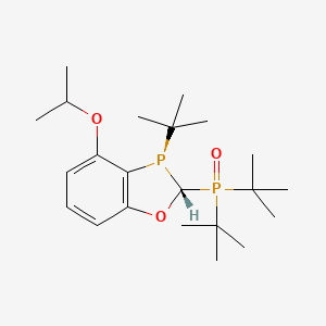 molecular formula C22H38O3P2 B14761710 Di-tert-butyl((2R,3R)-3-(tert-butyl)-4-isopropoxy-2,3-dihydrobenzo[d][1,3]oxaphosphol-2-yl)phosphine oxide 