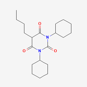 molecular formula C20H32N2O3 B14761778 Barbituric acid, 5-butyl-1,3-dicyclohexyl- CAS No. 745-33-5