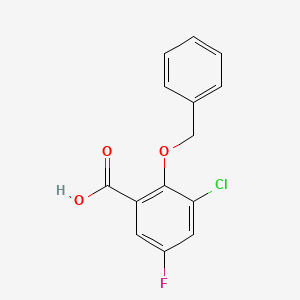 molecular formula C14H10ClFO3 B14761808 2-(Benzyloxy)-3-chloro-5-fluorobenzoic acid 