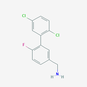 molecular formula C13H10Cl2FN B14761819 C-(2',5'-dichloro-6-fluoro-biphenyl-3-yl)-methylamine 
