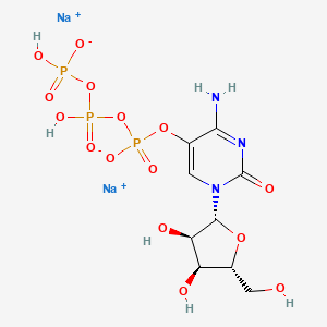 molecular formula C9H14N3Na2O15P3 B14761835 Cytidine-5,-triphosphoric acid disodium salt 