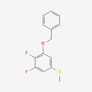 molecular formula C14H12F2OS B14761861 (3-(Benzyloxy)-4,5-difluorophenyl)(methyl)sulfane 