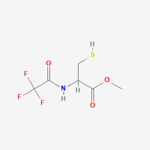 molecular formula C6H8F3NO3S B14761866 Methyl 3-sulfanyl-2-[2,2,2-tris(fluoranyl)ethanoylamino]propanoate 