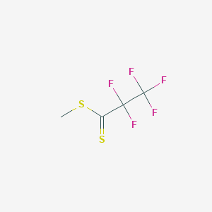 molecular formula C4H3F5S2 B14761873 Methyl pentafluoropropane(dithioate) CAS No. 1542-26-3