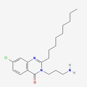 molecular formula C20H30ClN3O B14761923 3-(3-Aminopropyl)-7-chloro-2-nonylquinazolin-4(3H)-one 