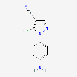 molecular formula C10H7ClN4 B14761929 1-(4-aminophenyl)-5-chloro-1H-pyrazole-4-carbonitrile 
