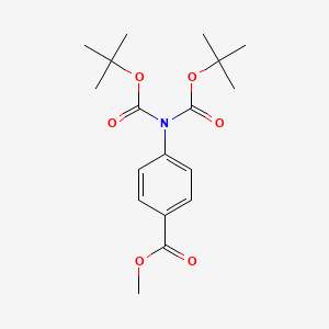 molecular formula C18H25NO6 B14761941 Methyl 4-[bis[(2-methylpropan-2-yl)oxycarbonyl]amino]benzoate 