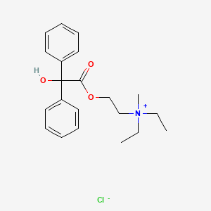 molecular formula C21H28ClNO3 B14761969 Benzilyloxyethyldiethylmethylammonium chloride CAS No. 1166-85-4