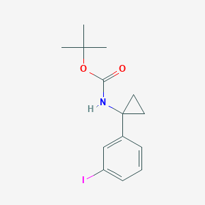 molecular formula C14H18INO2 B14761986 tert-Butyl (1-(3-iodophenyl)cyclopropyl)carbamate 