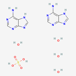 molecular formula C10H20N10O8S B14762048 bis(9H-purin-6-amine) sulfuric acid dihydrate 