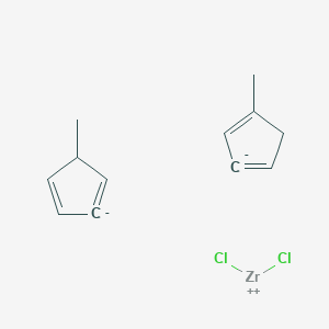 molecular formula C12H14Cl2Zr B14762082 Dichlorozirconium(2+); 1-methylcyclopenta-1,3-diene; 5-methylcyclopenta-1,3-diene 