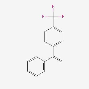 molecular formula C15H11F3 B14762277 Benzene, 1-(1-phenylethenyl)-4-(trifluoromethyl)- CAS No. 345-88-0