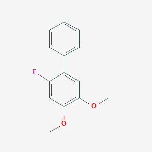 molecular formula C14H13FO2 B14762281 2-Fluoro-4,5-dimethoxy-1,1'-biphenyl 