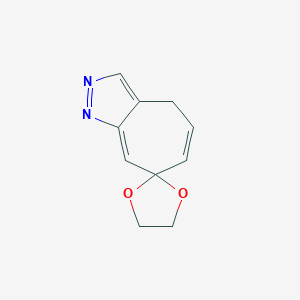 molecular formula C10H10N2O2 B14762297 4H-Spiro[cyclohepta[c]pyrazole-7,2'-[1,3]dioxolane] CAS No. 178-59-6