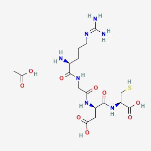 molecular formula C17H31N7O9S B14762324 Arg-Gly-Asp-Cys acetate 