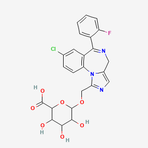 molecular formula C24H21ClFN3O7 B14762351 1-Hydroxymidazolam-b-D-glucuronide 
