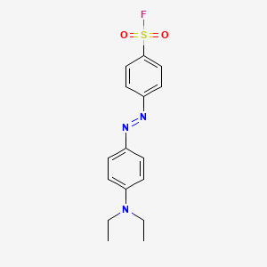 molecular formula C16H18FN3O2S B14762407 4-{(E)-[4-(Diethylamino)phenyl]diazenyl}benzene-1-sulfonyl fluoride CAS No. 1581-18-6