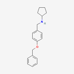 molecular formula C19H23NO B14762411 N-(4-(Benzyloxy)benzyl)cyclopentanamine 