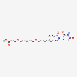molecular formula C23H30N2O8 B14762445 Phthalimidinoglutarimide-5'-C3-O-PEG2-C2-acid 