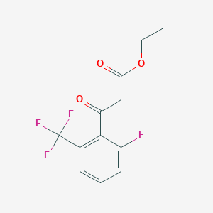 molecular formula C12H10F4O3 B14762493 Ethyl 3-(2-fluoro-6-(trifluoromethyl)phenyl)-3-oxopropanoate 