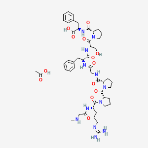 molecular formula C49H70N12O13 B14762505 Sar-[D-Phe8]-des-Arg9-Bradykinin acetate 