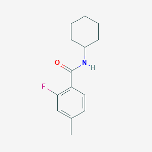 molecular formula C14H18FNO B14762532 N-cyclohexyl-2-fluoro-4-methylbenzamide 