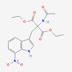 molecular formula C18H21N3O7 B14762545 Diethyl(acetylamino)[(7-nitro-1h-indol-3-yl)methyl]propanedioate CAS No. 1654-32-6