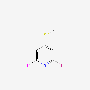 molecular formula C6H5FINS B14762607 2-Fluoro-6-iodo-4-(methylthio)pyridine 